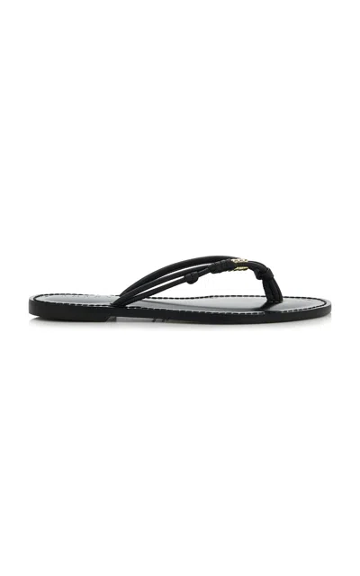 Amanu The Kiwayu Leather Sandals In Black