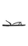 Amanu The Mombasa Leather Sandals In Black