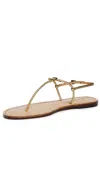 Amanu The Naivasha Embellished Leather Sandals In Gold