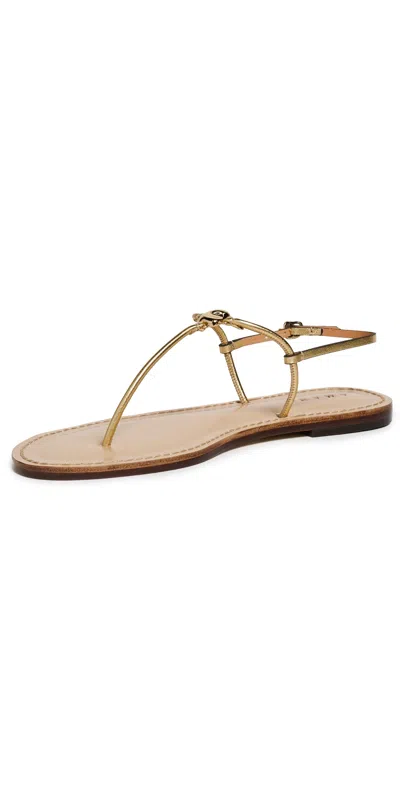 Amanu The Naivasha Embellished Leather Sandals In Gold