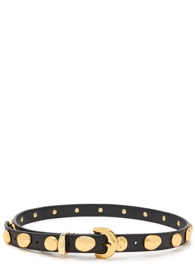 Amanu The Vaal Studded Leather Belt In Black