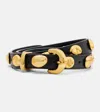 Amanu Vaal Embellished Leather Belt In Black