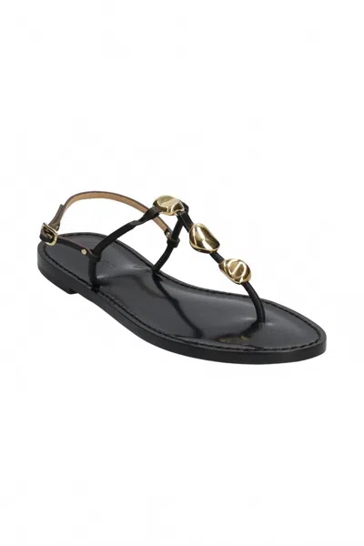 AMANU WOMEN'S NAIROBI LEATHER SANDALS IN BLACK