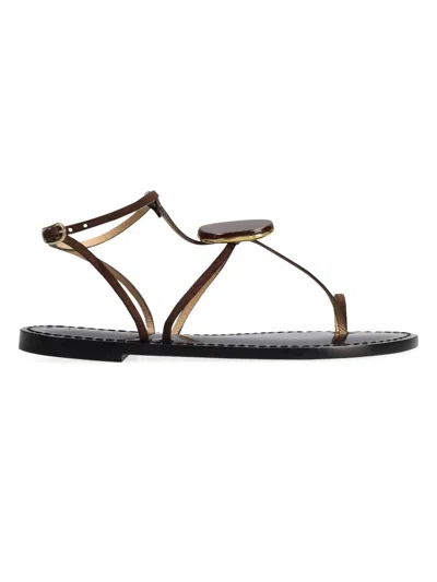 Amanu Women's The Cairo Leather Sandals In Brown