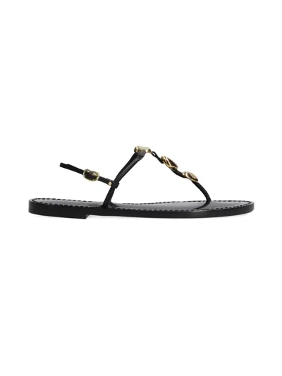 Amanu Women's The Nairobi Beaded Leather Sandals In Black