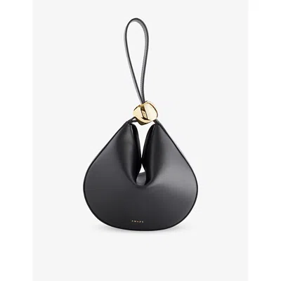 Amanu Womens Black The Zambia Leather Pouchette