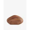 Amanu Womens Brown The Tokai Wood Clutch In Brown