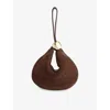 Amanu Womens Chocolate The Zambia Suede Pouchette In Brown
