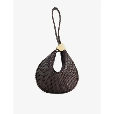 Amanu Womens The Zambia Leather Pouchette Mocha