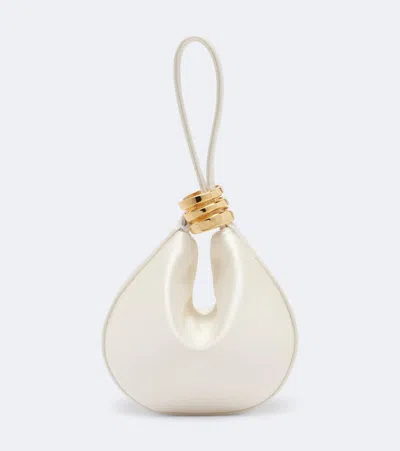 Amanu Zambia Mini Satin Top-handle Bag In White