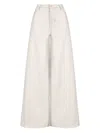 Amapô Back-patch Wide-leg Jeans In Neutral