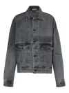 Amapô Button-fastening Denim Jacket In Gray