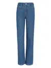 Amapô Logo-patch Denim Trousers In Blue