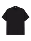 Amapô Mock-neck Boxy T-shirt In Black