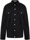 Amapô Oversized Jeans Jacket In Black