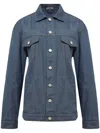 Amapô Oversized Jeans Jacket In Blue