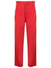Amapô Hose Mit Falten In Rot