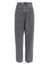 Amapô Pleated-front Jeans In Gray