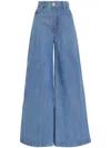Amapô Wide-leg Jeans In Blue