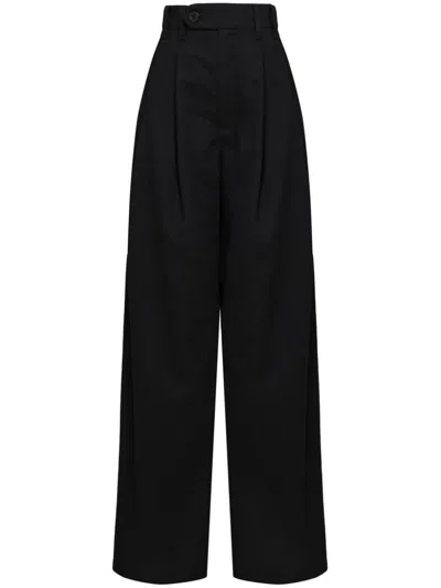 Amapô Wide-leg Tailored Trousers In Black