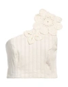 Amarante Do Brasil Woman Top Beige Size L Cotton, Polyester, Elastane In Beige