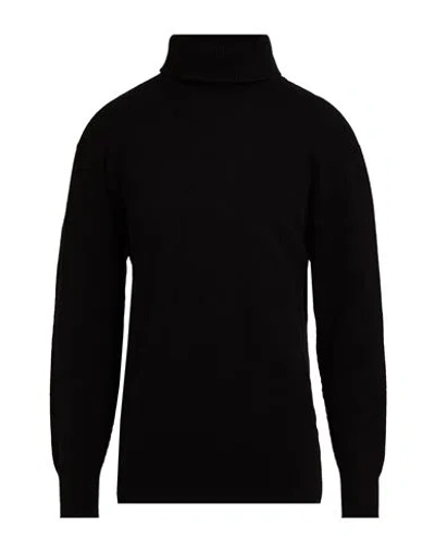 Amaranto Man Turtleneck Black Size Xl Wool, Cashmere