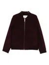 Amaranto Zip-up Bomber Jacket In Red