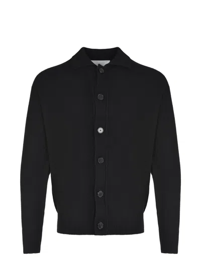 Amaranto Amaranth Cardigan In Black