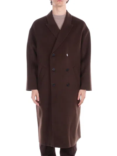 Amaranto Amaranth Man Coat B6f0026 Fu69m Dark Coat In Brown