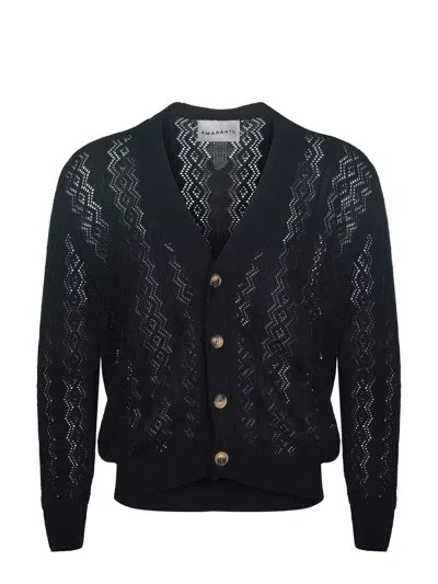 Amaranto Amaranth Sweater In Black