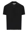 Amaranto Amaránto  Black Linen Poloshirt
