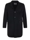 Amaranto Outdoor Wool Coat In Black