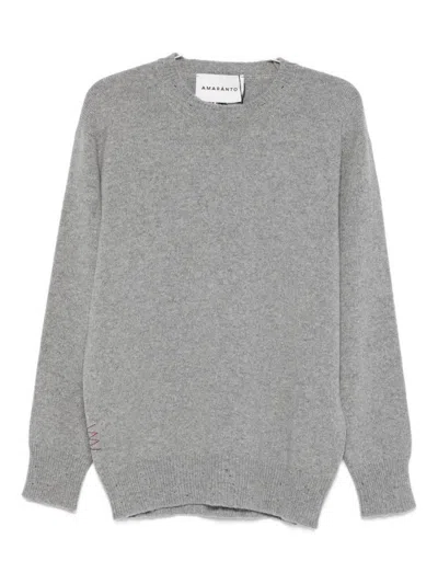 AMARANTO AMARÁNTO GREY CREW NECK SWEATER