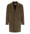 AMARANTO AMARÁNTO KHAKI GREEN SINGLE-BREASTED COAT