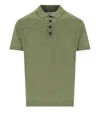 Amaranto Amaránto  Military Green Linen Polo Shirt
