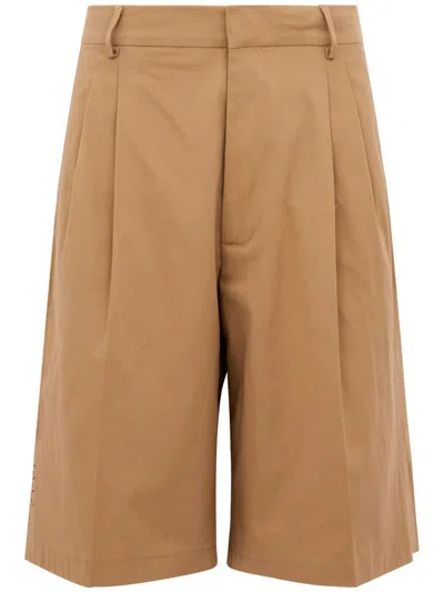 AMARANTO AMARÁNTO ELEGANT BEIGE BERMUDA SHORTS