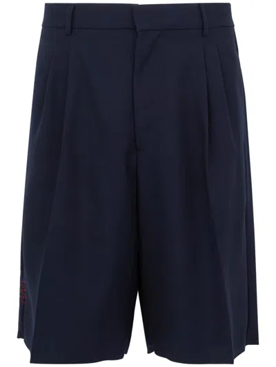 AMARANTO AMARÁNTO NAVY BLUE SHORTS WITH POCKETS