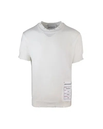 Amaranto T-shirt In Maglia Bianca In A Bianco 01