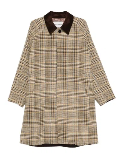 AMARANTO BEIGE CHECK COAT