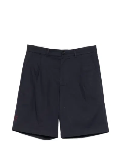 Amaranto Belt-loops Shorts In Blue