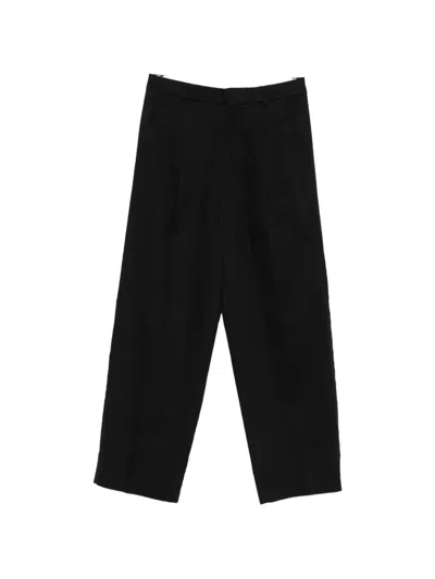 Amaranto Belt-loops Trousers In Black
