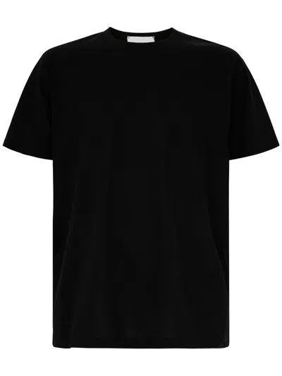 Amaranto Black Crewneck Solid T-shirt