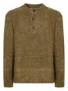 Amaranto Bouclé Alpaca Blend Sweater In Green