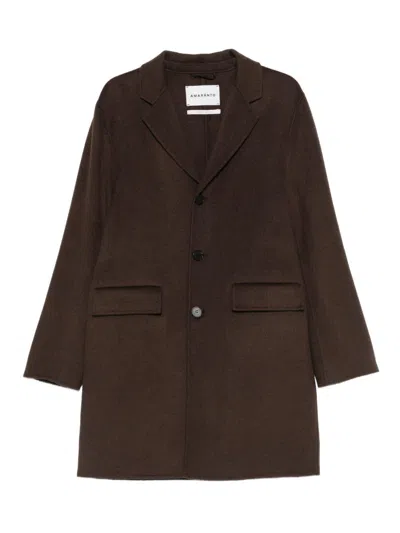 AMARANTO Brown coat with pockets AMARANTO