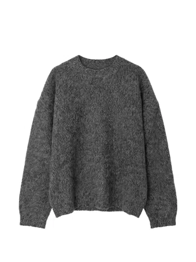 Amaranto Brushed-knit Sweater In Gray