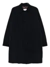 Amaranto Button-down Coat In Black