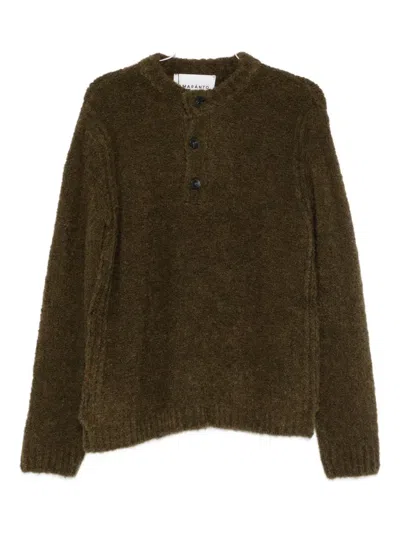 Amaranto Button-fastening Sweater In Green