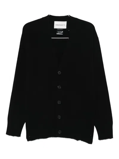 Amaranto Buttoned Cardigan In Black