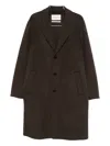 Amaranto Buttoned Single-breasted Coat In Brown