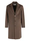 Amaranto Buttoned Wool Coat In Brown